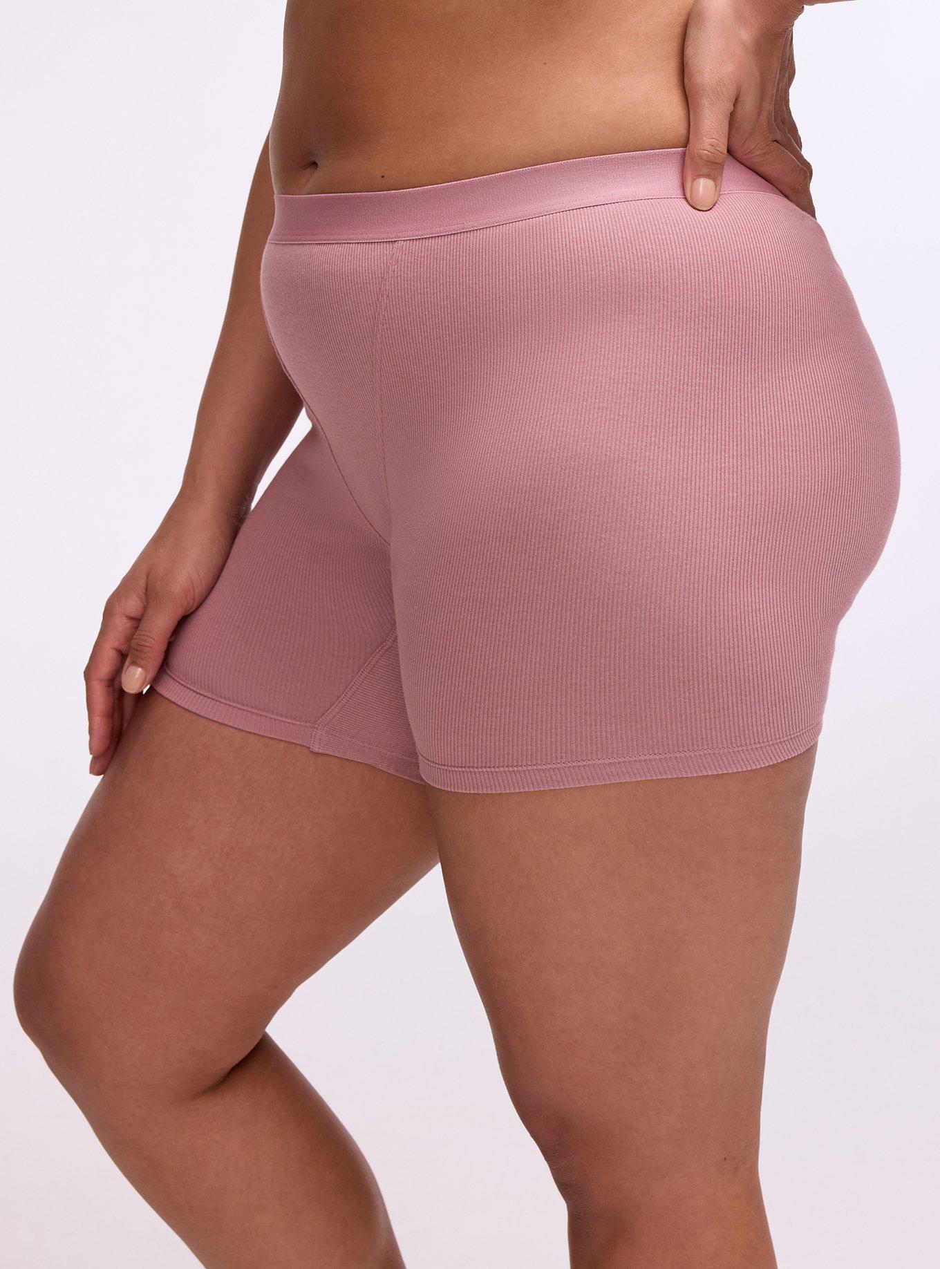 Cotton Rib High-Rise Short Panty, NOSTALGIA ROSE, alternate