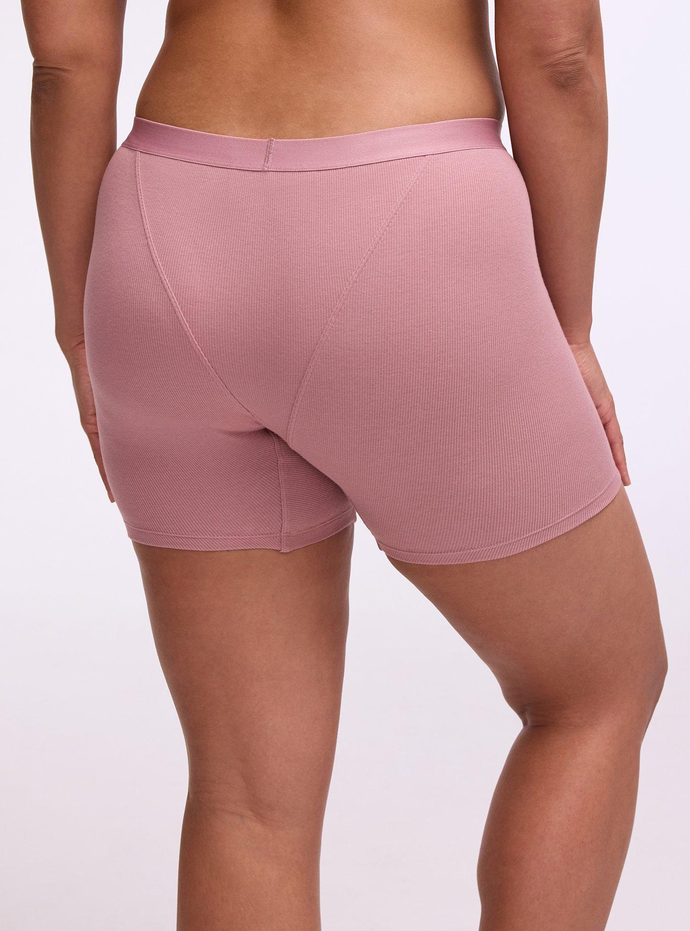 Cotton Rib High-Rise Short Panty, NOSTALGIA ROSE, alternate