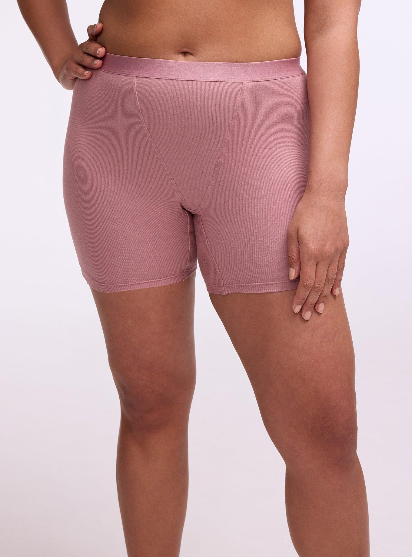 Cotton Rib High-Rise Short Panty, NOSTALGIA ROSE, hi-res