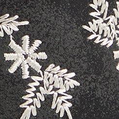 Embroidered Denim Belt, BLACK, swatch