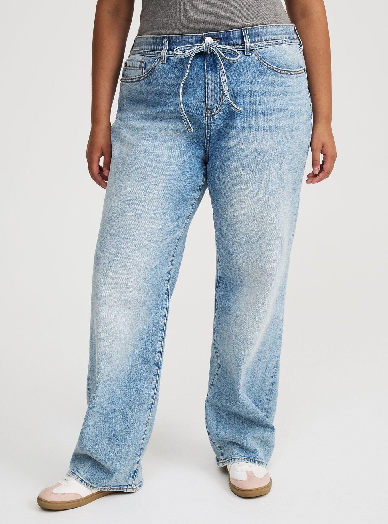 High-Rise Baggy Tie-Waist Jean