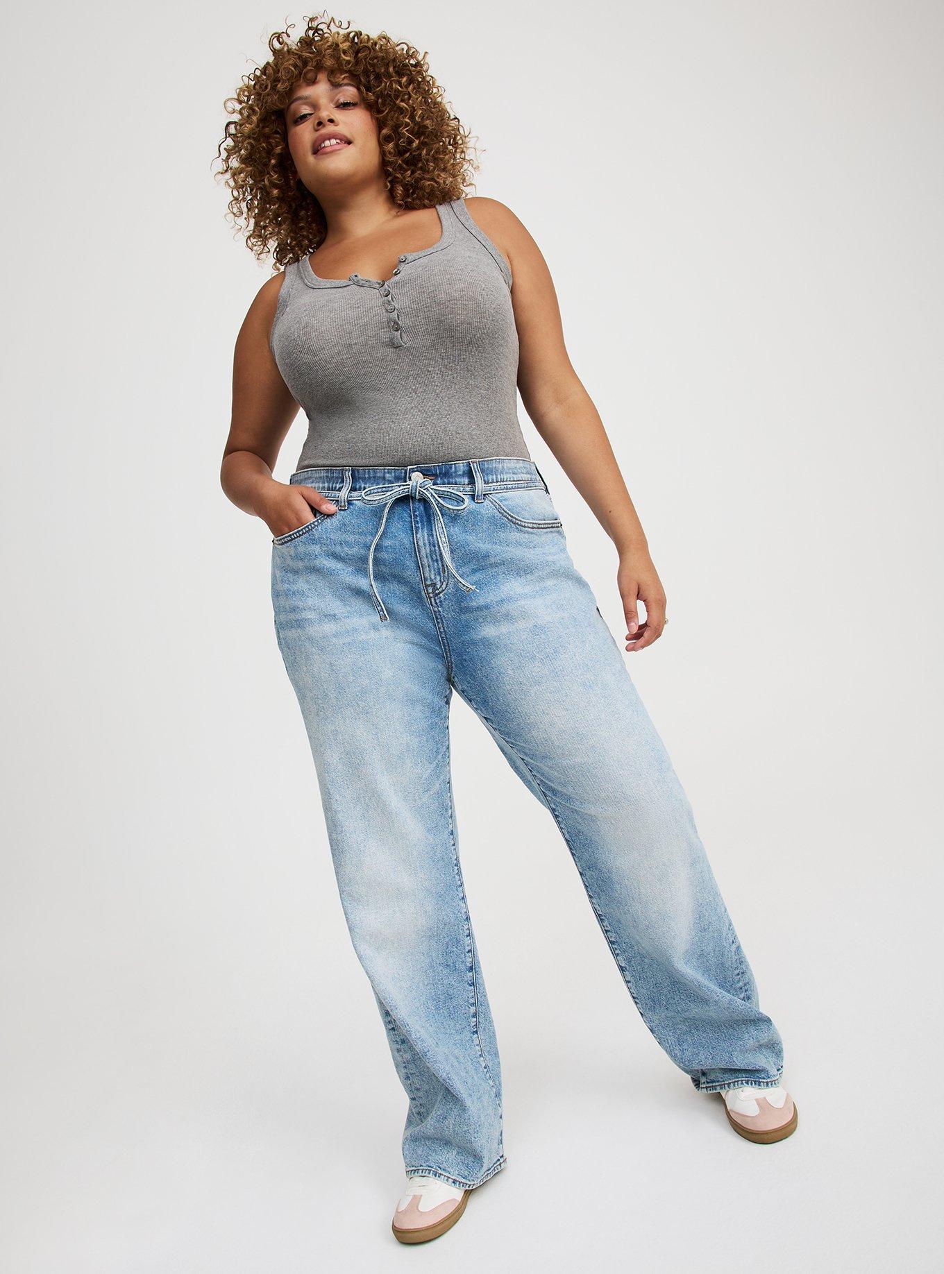 High-Rise Baggy Tie-Waist Jean