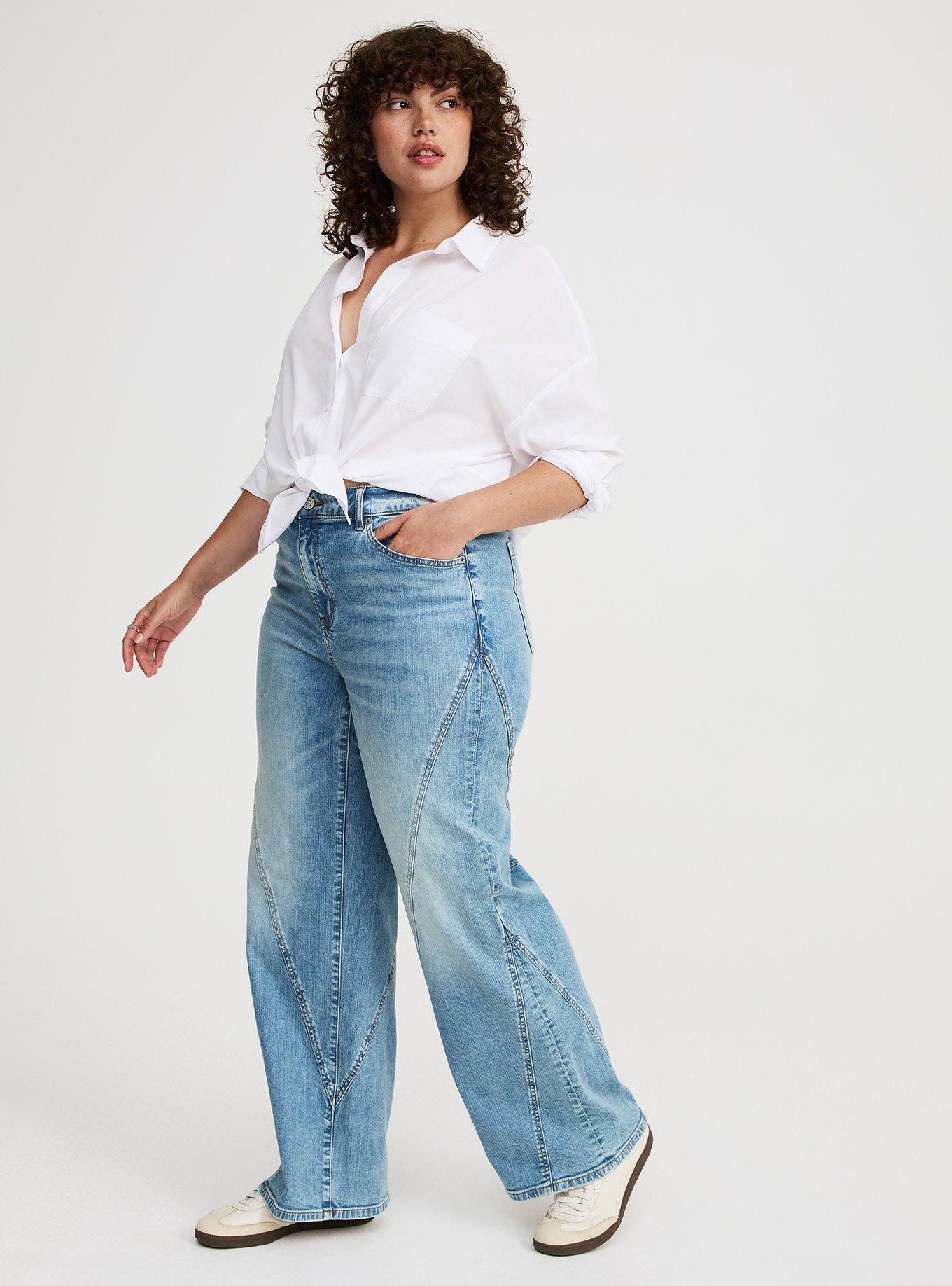 High-Rise Wide-Leg Jean With Twisted Seams