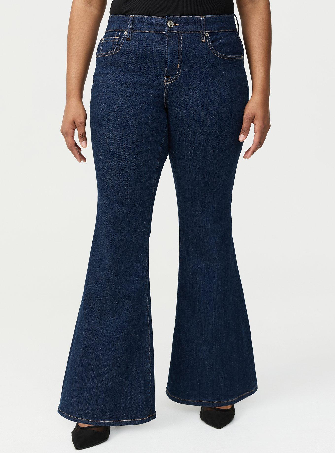 Perfect Super-Flare Mid-Rise Jean, RINSE, alternate