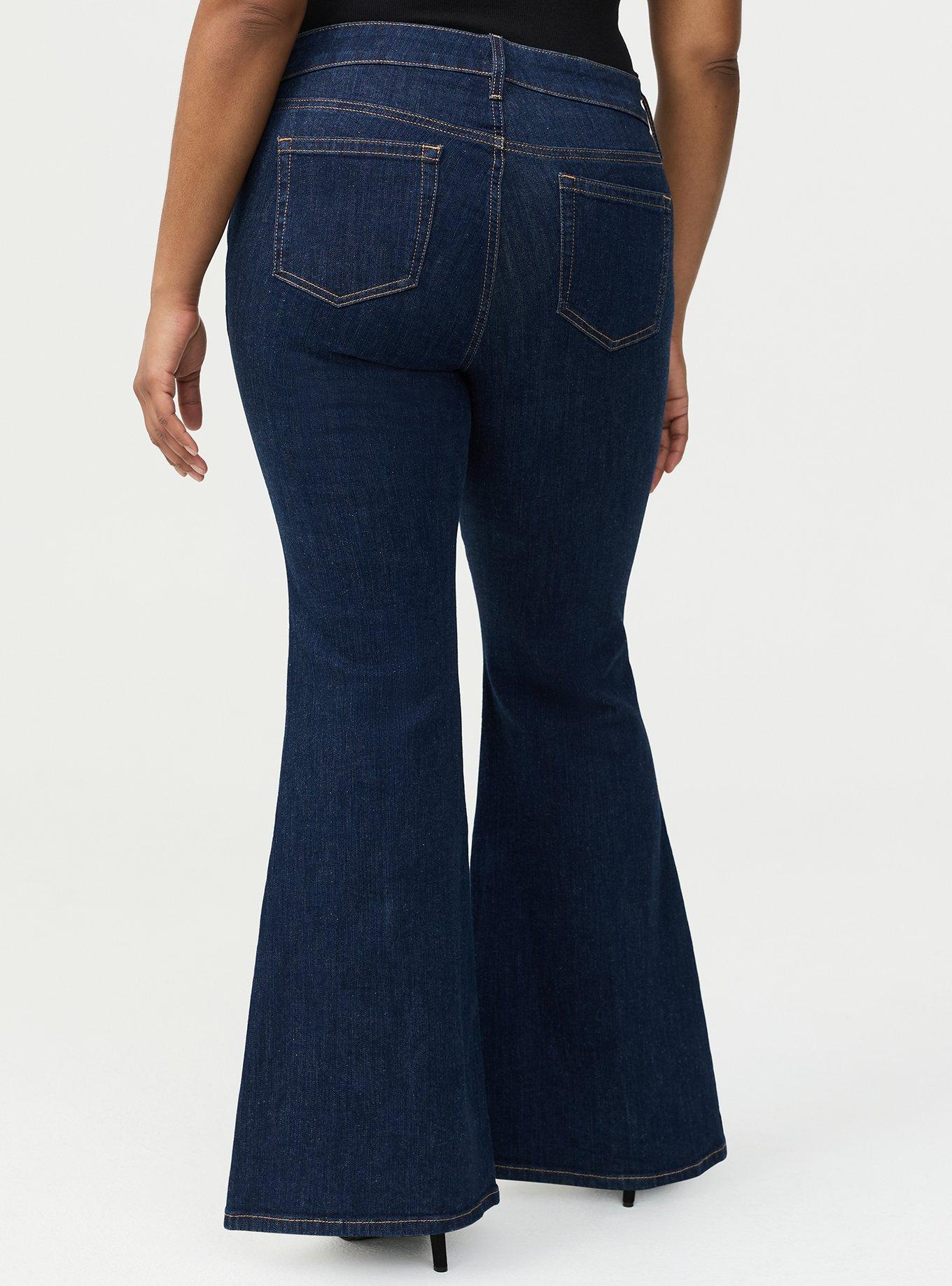 Perfect Super-Flare Mid-Rise Jean, RINSE, alternate