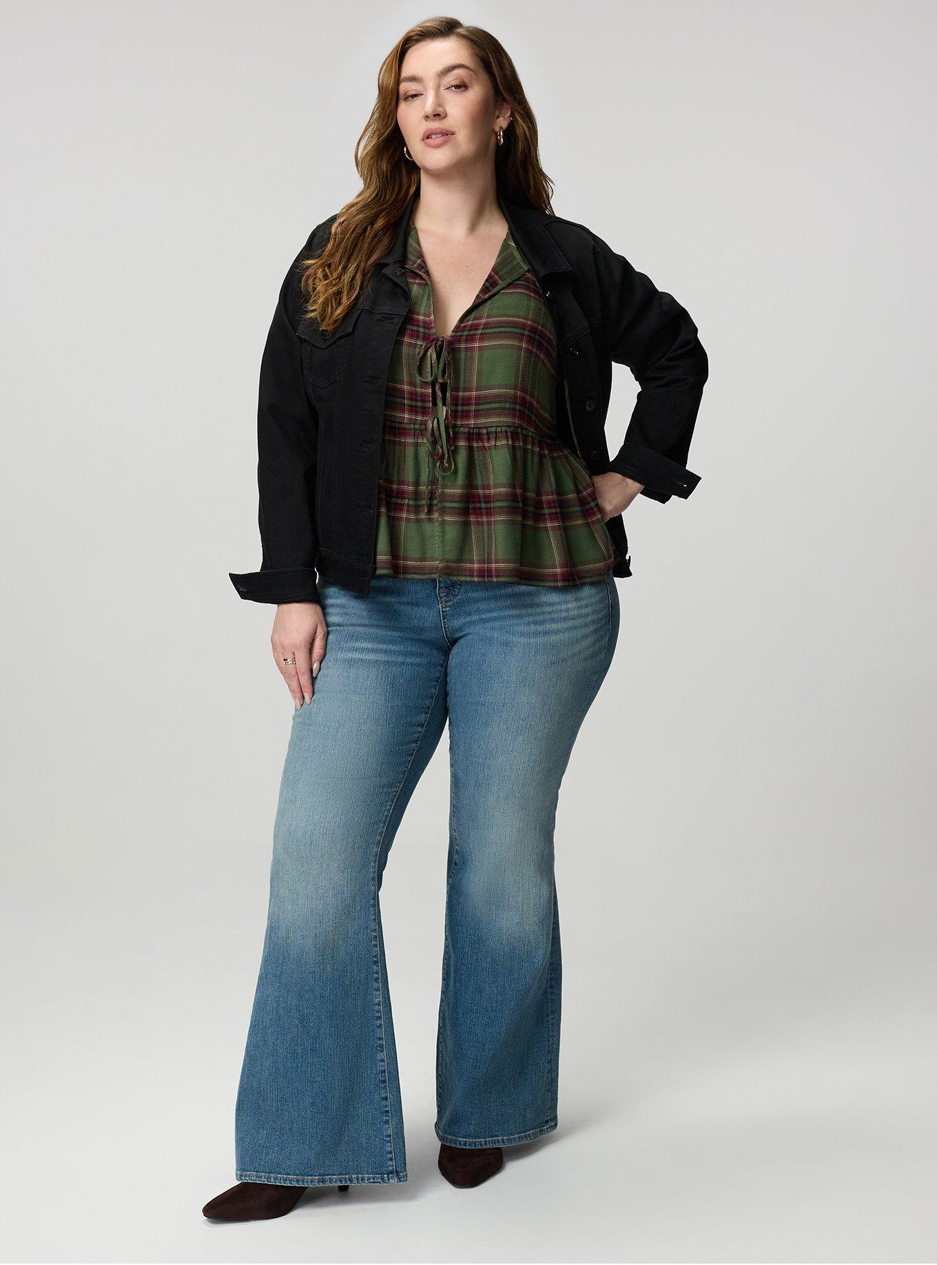 Perfect Super-Flare Mid-Rise Jean, BORN TO BE WILD, hi-res