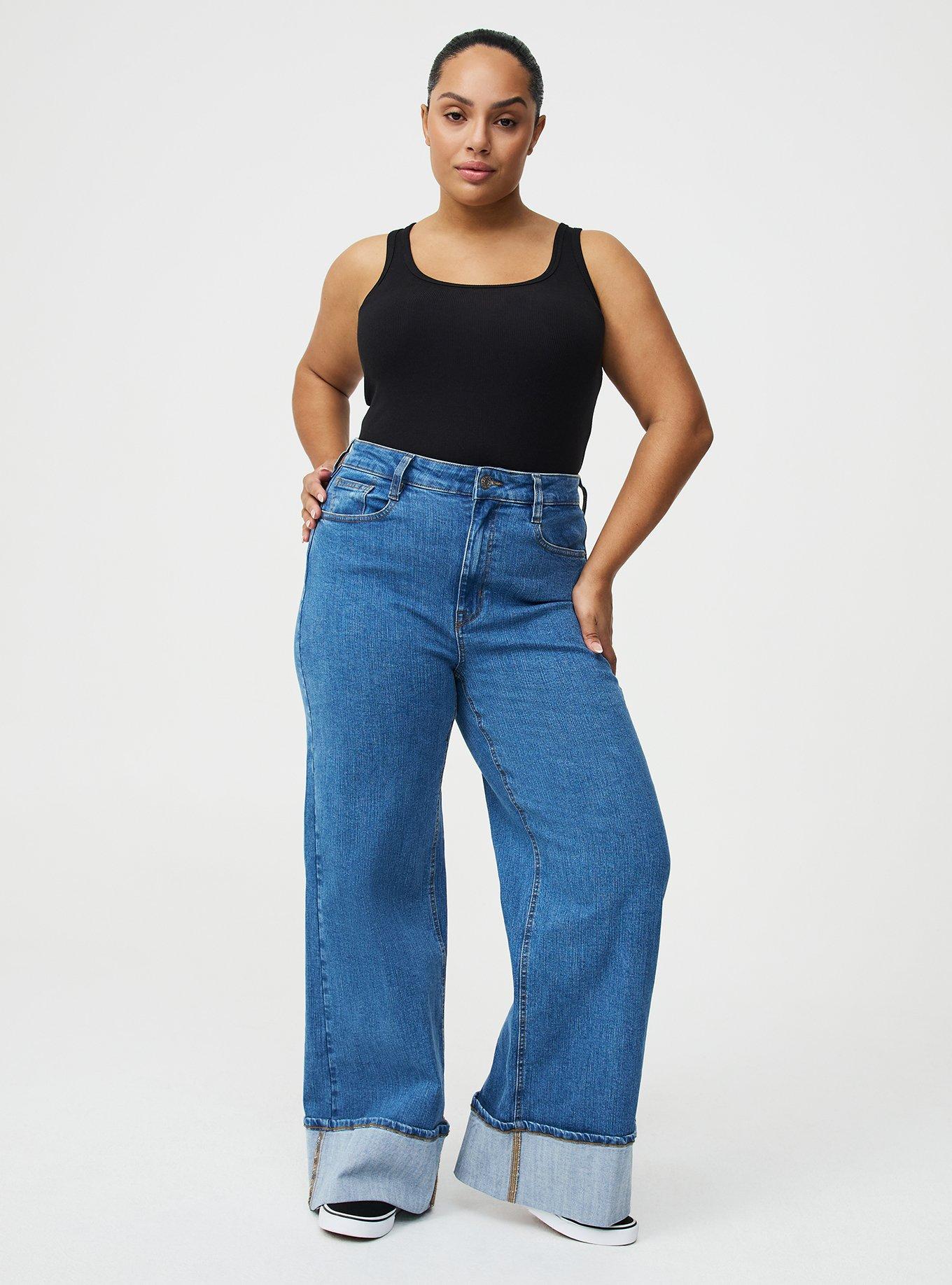 Plus Size High-Rise Wide-Leg Jean, ONE ON ONE, hi-res