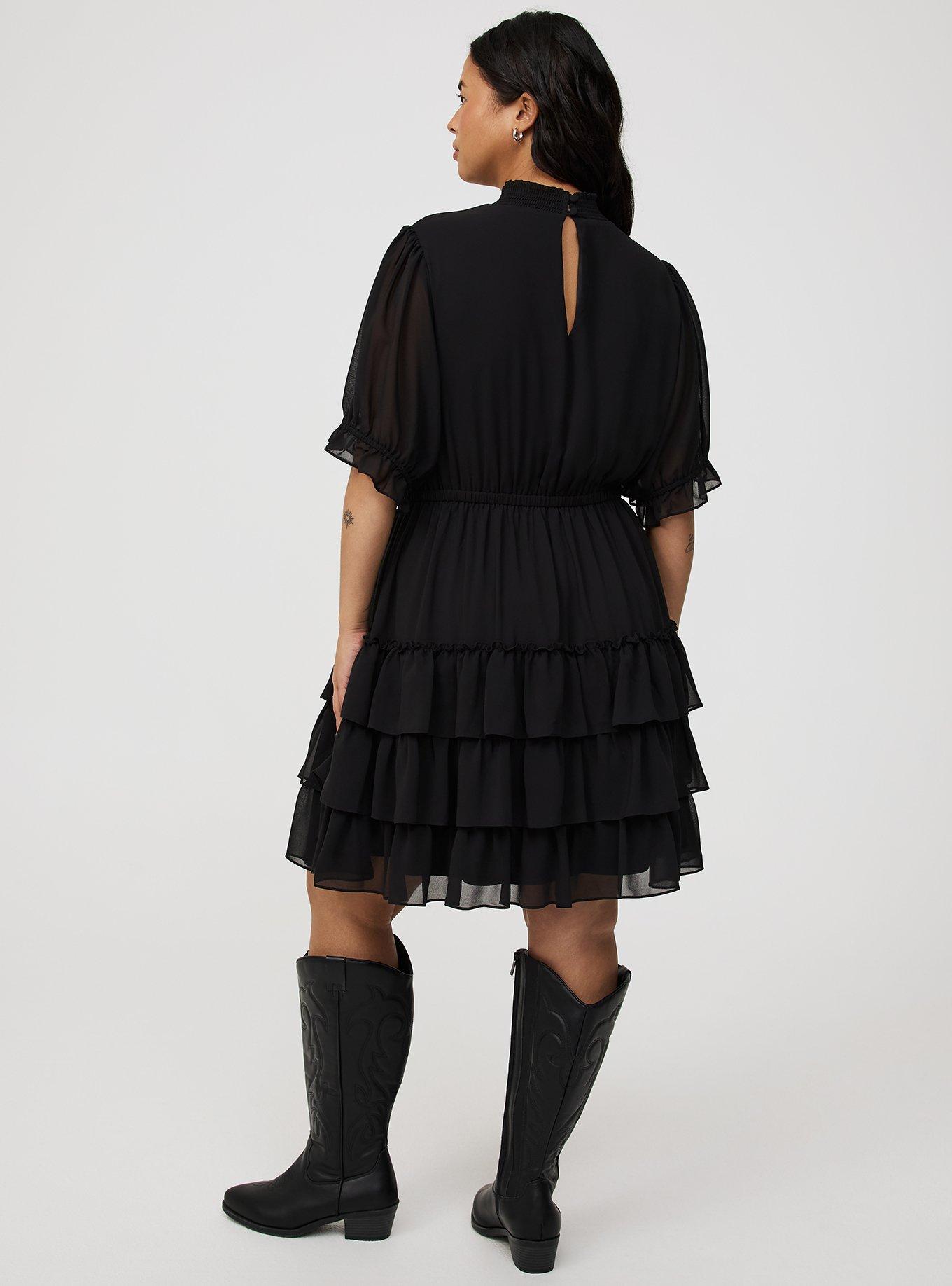 Mini Puff-Sleeve Smocked Dress