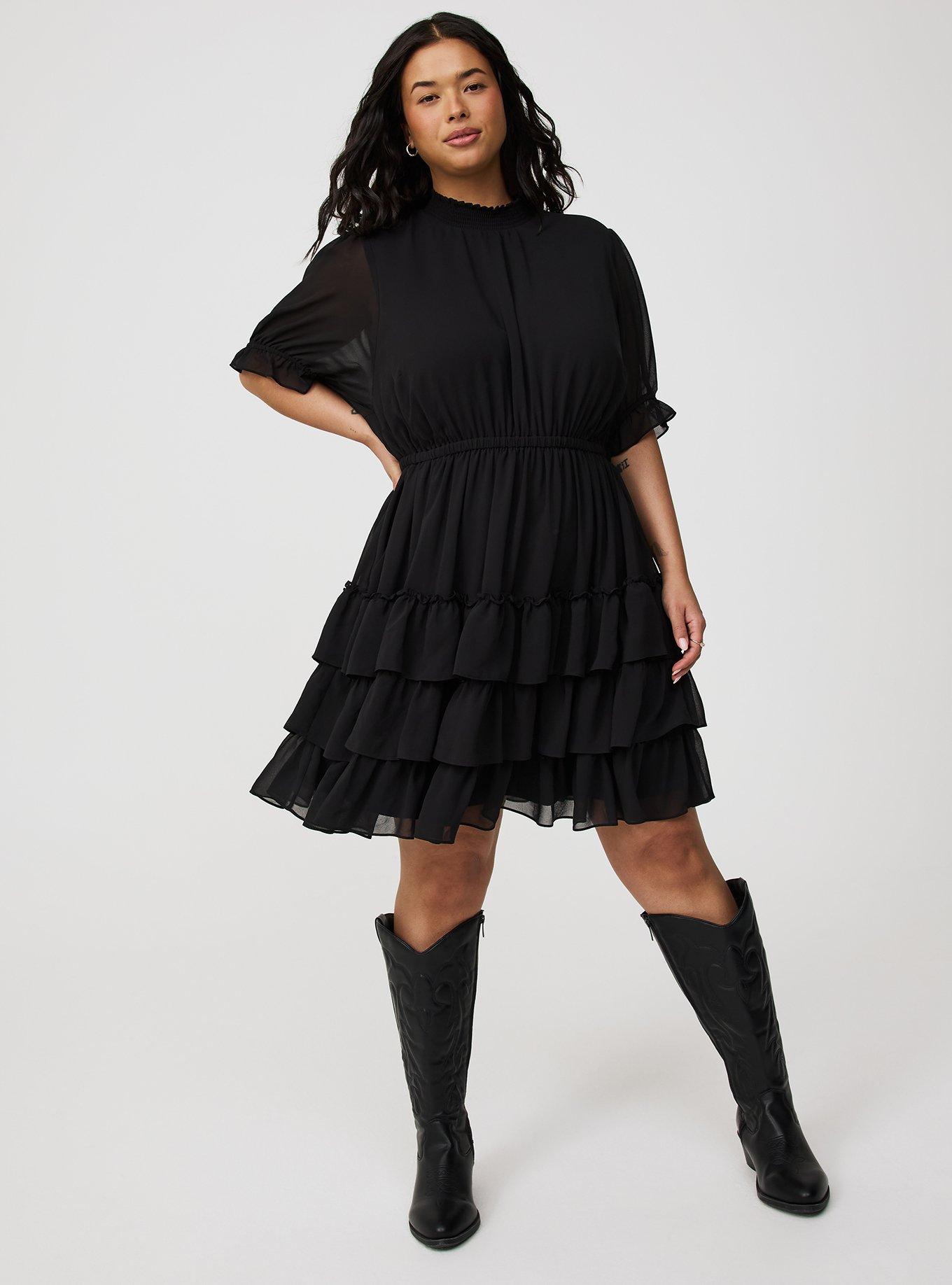 Mini Puff-Sleeve Smocked Dress