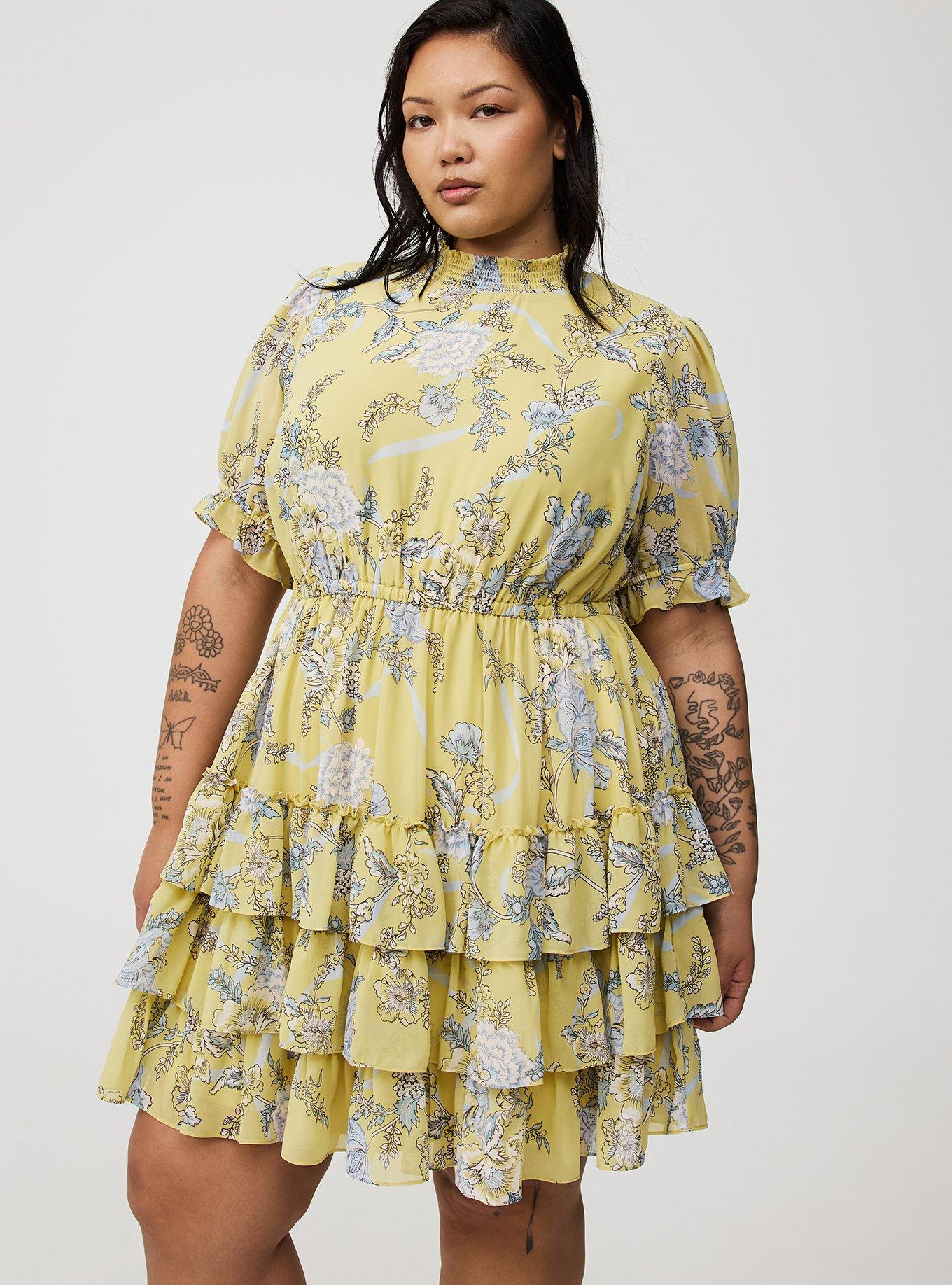 Mini Puff-Sleeve Smocked Dress