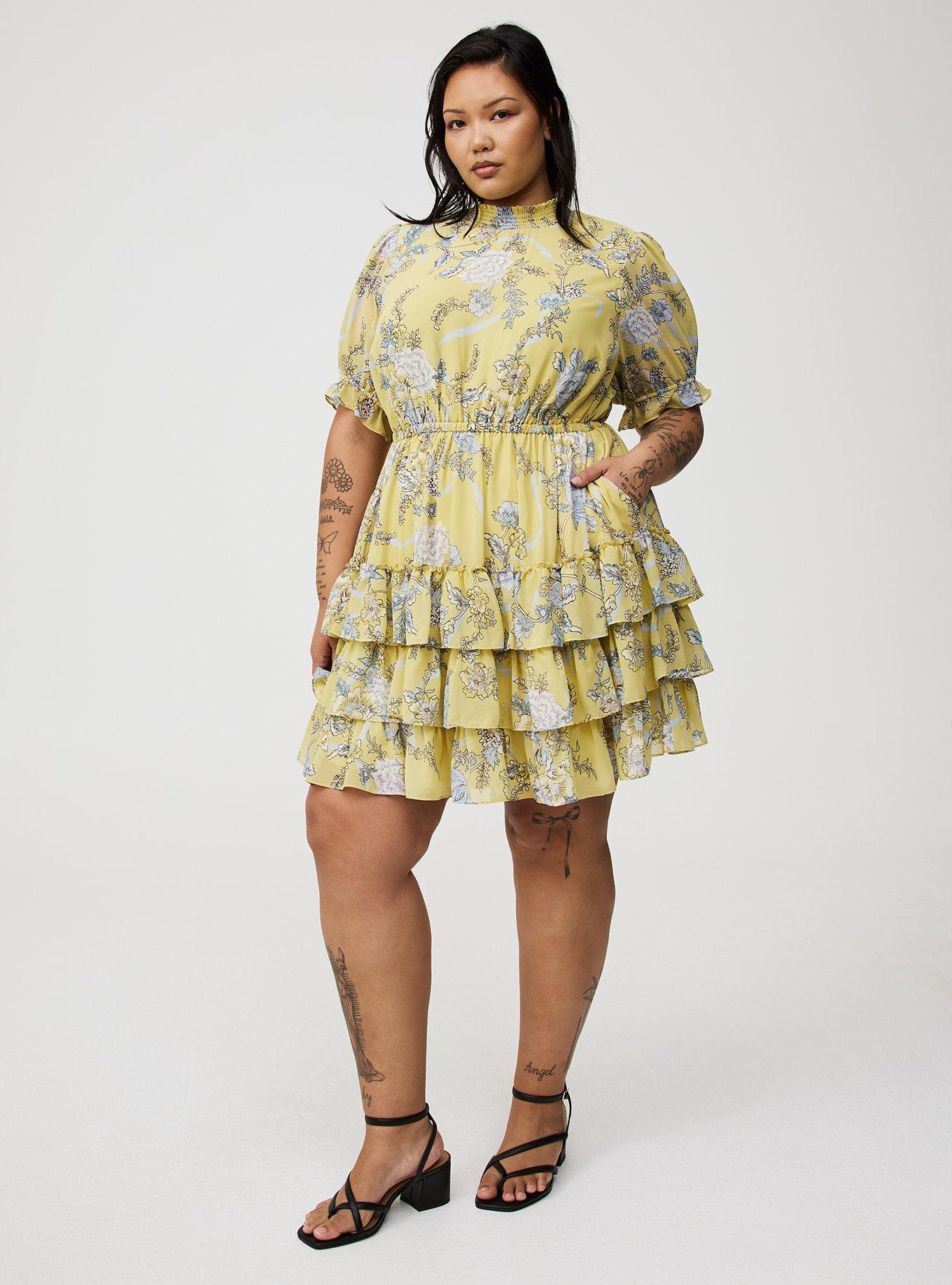 Mini Puff-Sleeve Smocked Dress