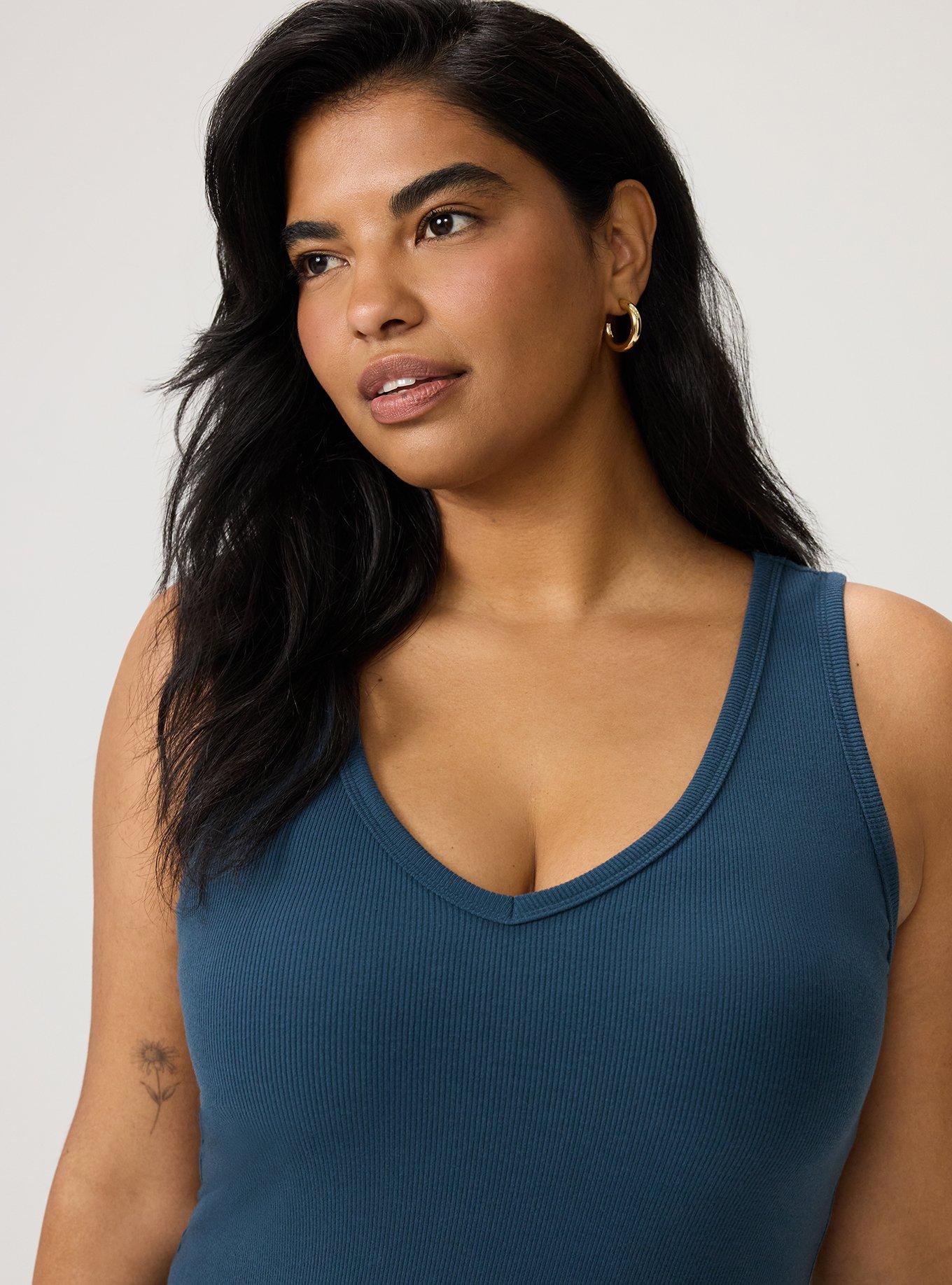 Ribbed V-Neck Mini Dress, MIDNIGHT NAVY, alternate