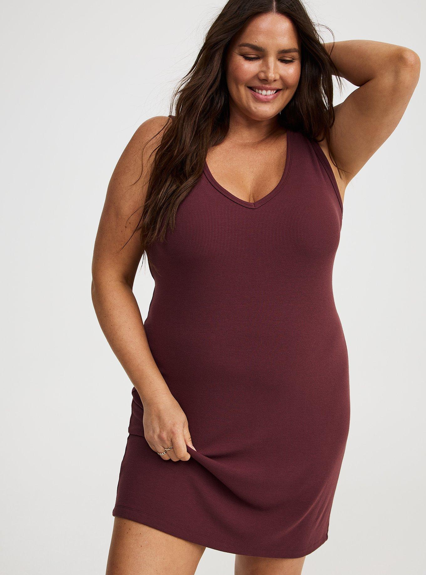 Mini Rib V-Neck Dress
