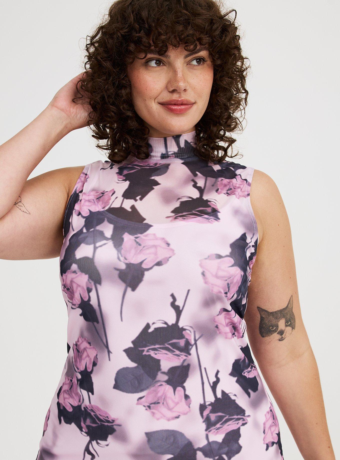 Maxi Mock-Neck Column Dress