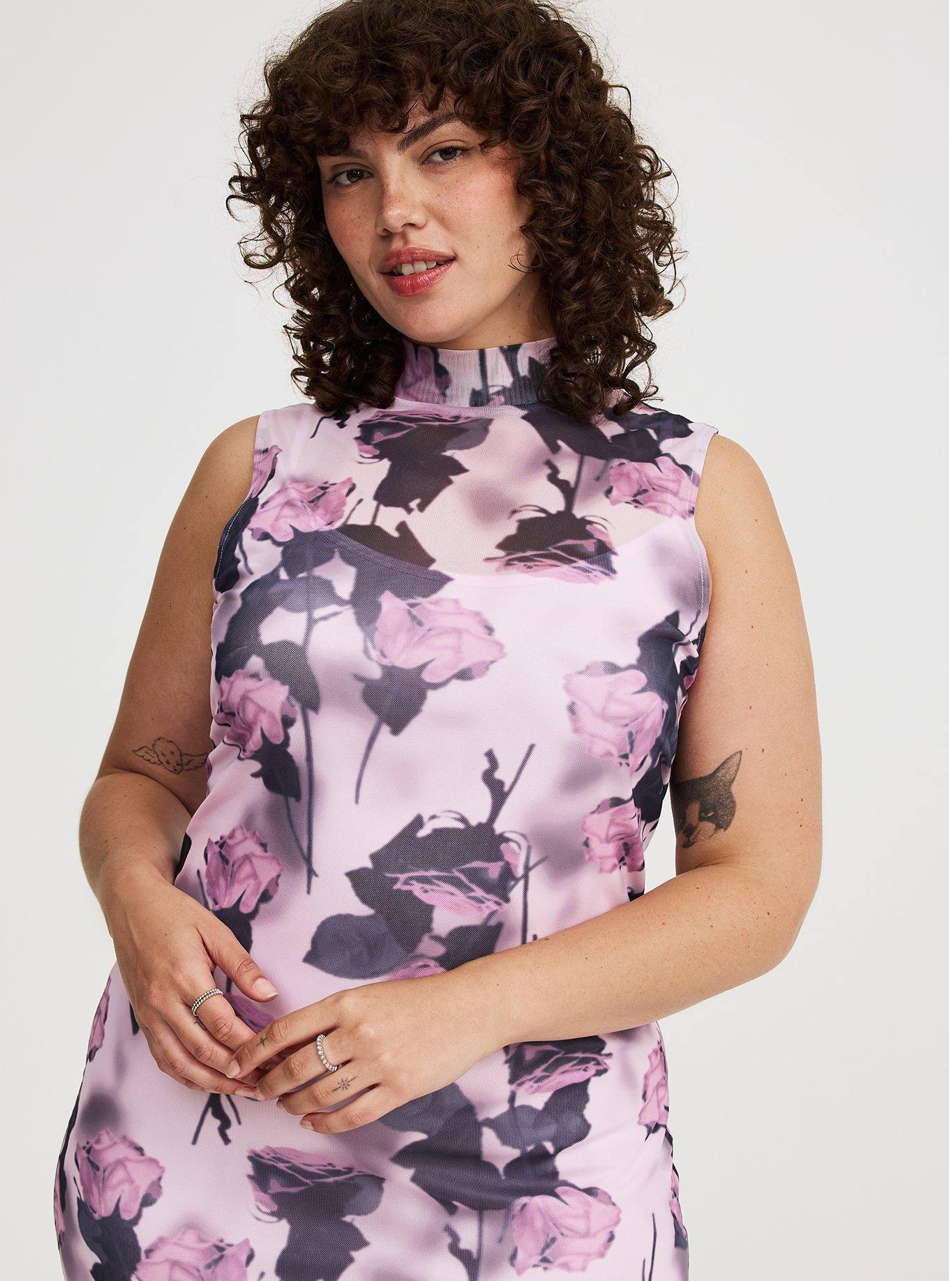 Maxi Mock-Neck Column Dress