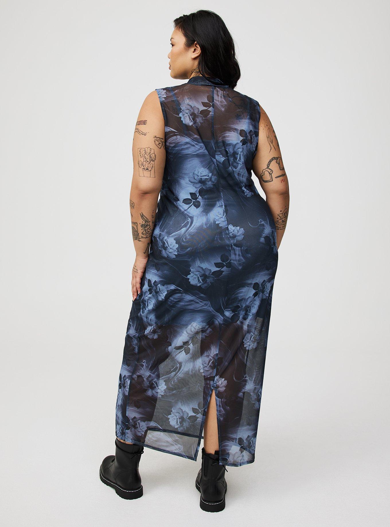 Maxi Mock-Neck Column Dress