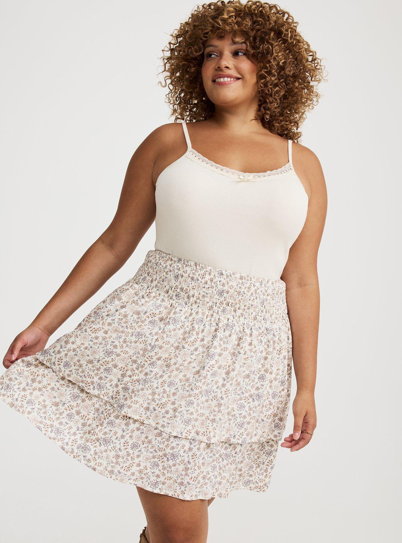 Double-Ruffle Mini Skirt