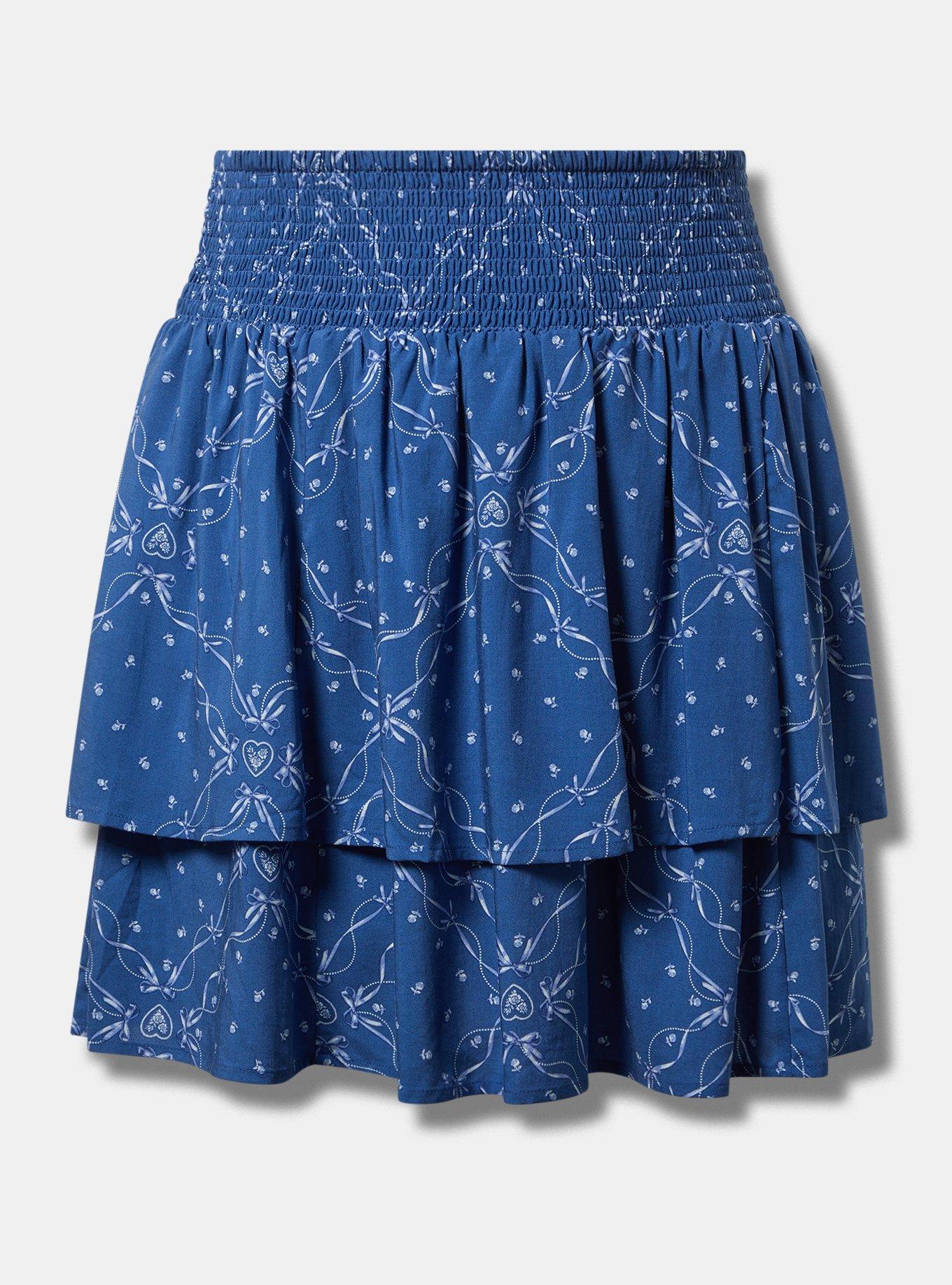 Double-Ruffle Mini Skirt