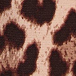 Collared Tea-Length Dress, WATERMARK LEOPARD, swatch