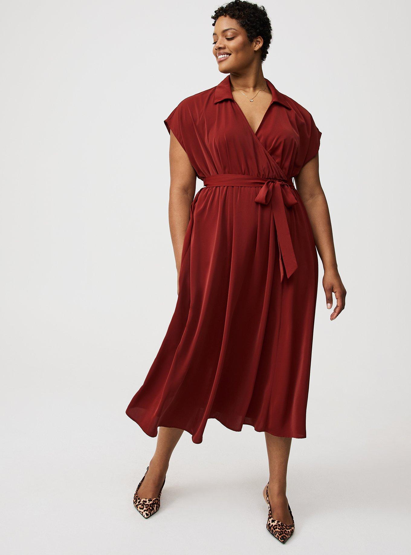 Plus Size - Collared Tea-Length Dress - Torrid