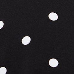 Collared Tea-Length Dress, CHIC DOT DEEP BLACK WHISPER WHITE, swatch