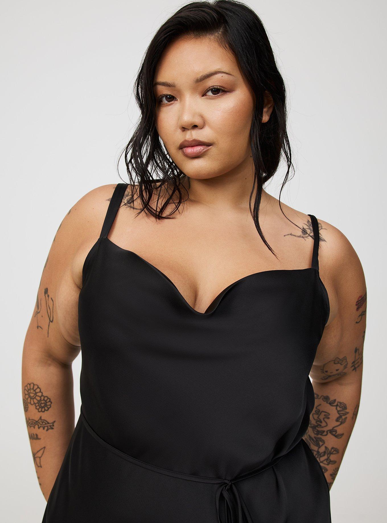 Mini Satin Tie-Back Slip Dress