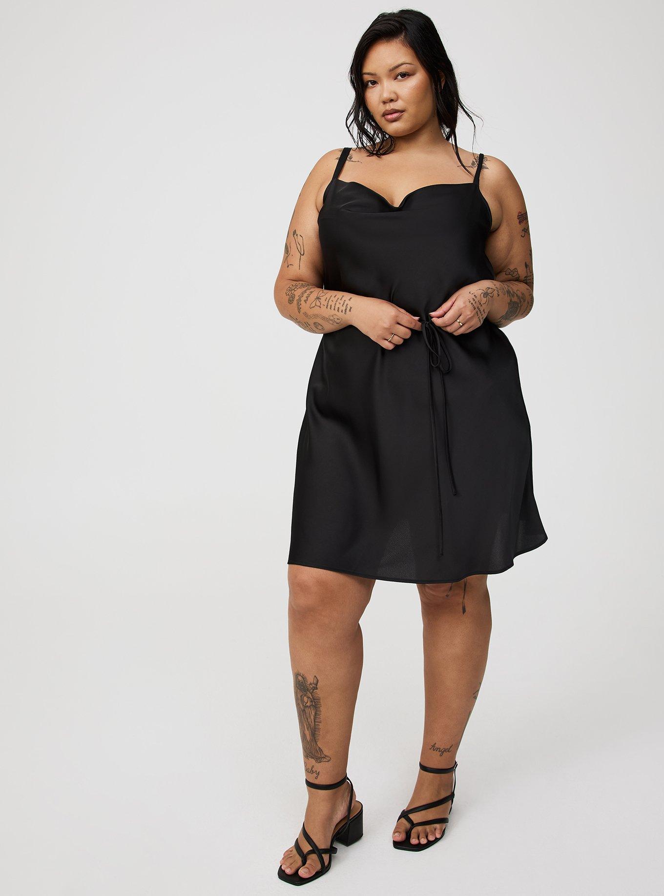 Mini Satin Tie-Back Slip Dress