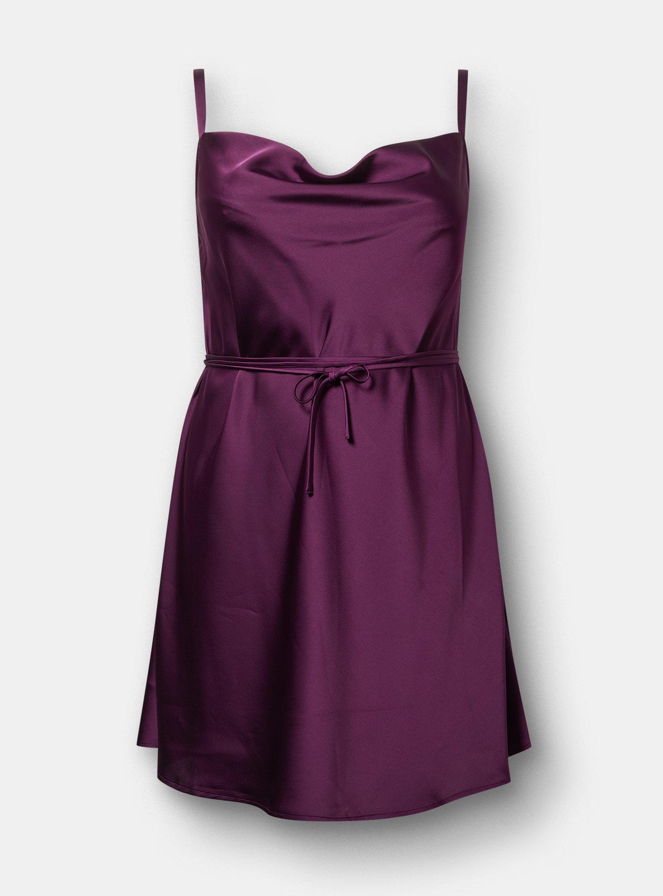 Mini Satin Tie-Back Slip Dress