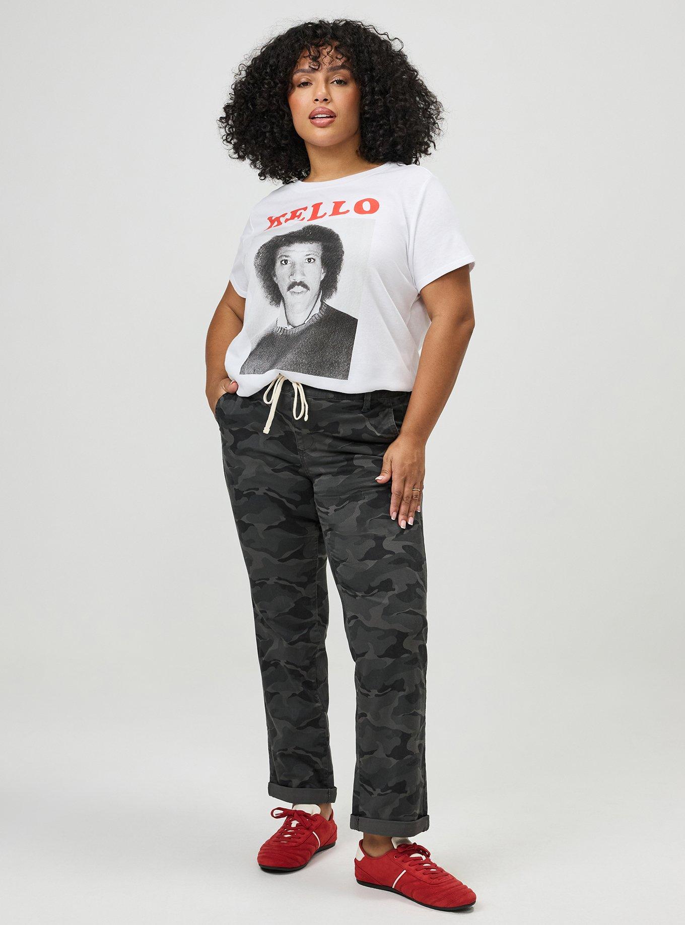 Plus Size Weekend Mid-Rise Straight Pant, CAMO CADET BLACK, hi-res