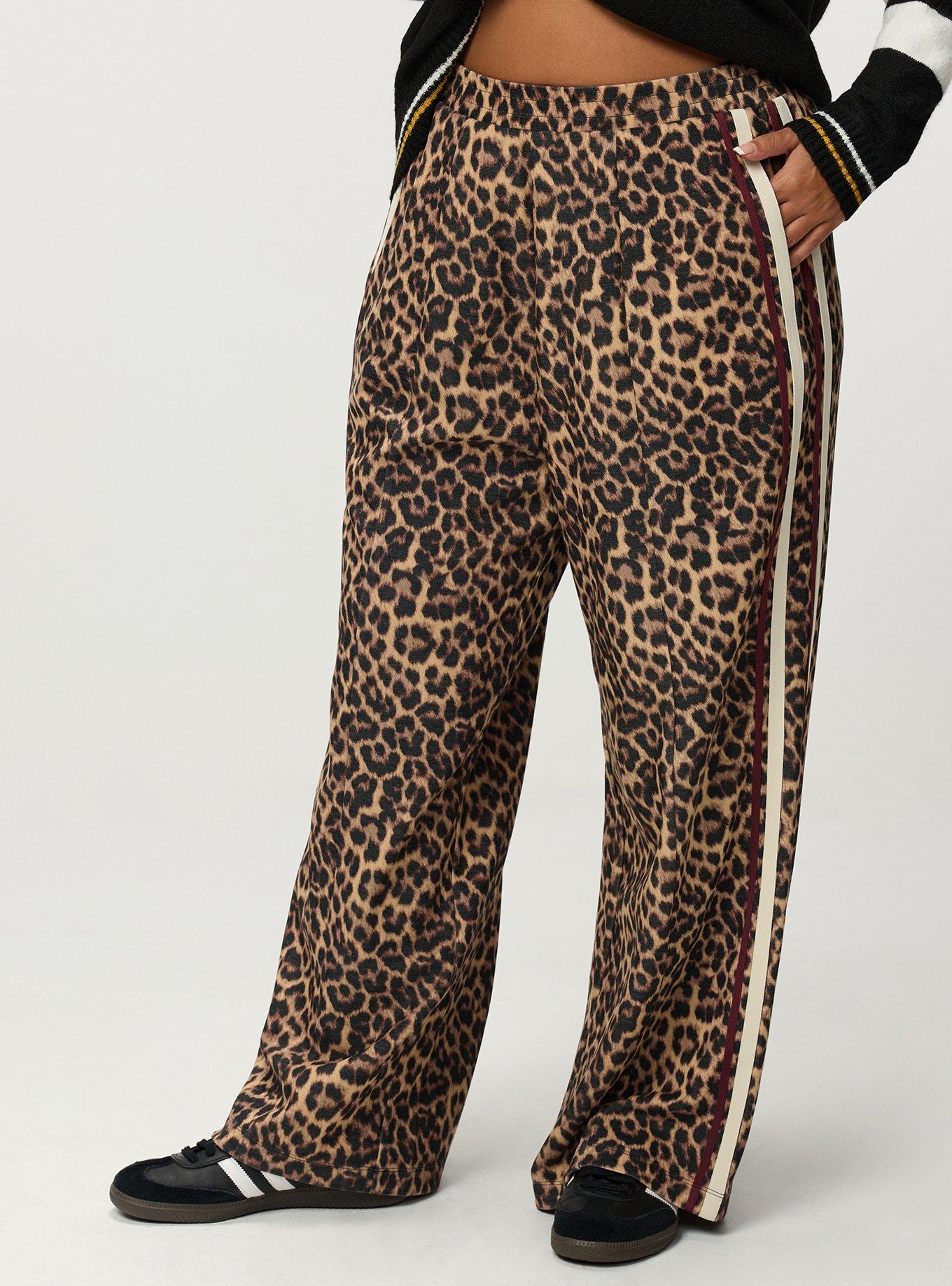 High-Rise Pull-On Track Pant, ON THE PROWL LEOPARD MULTI, alternate
