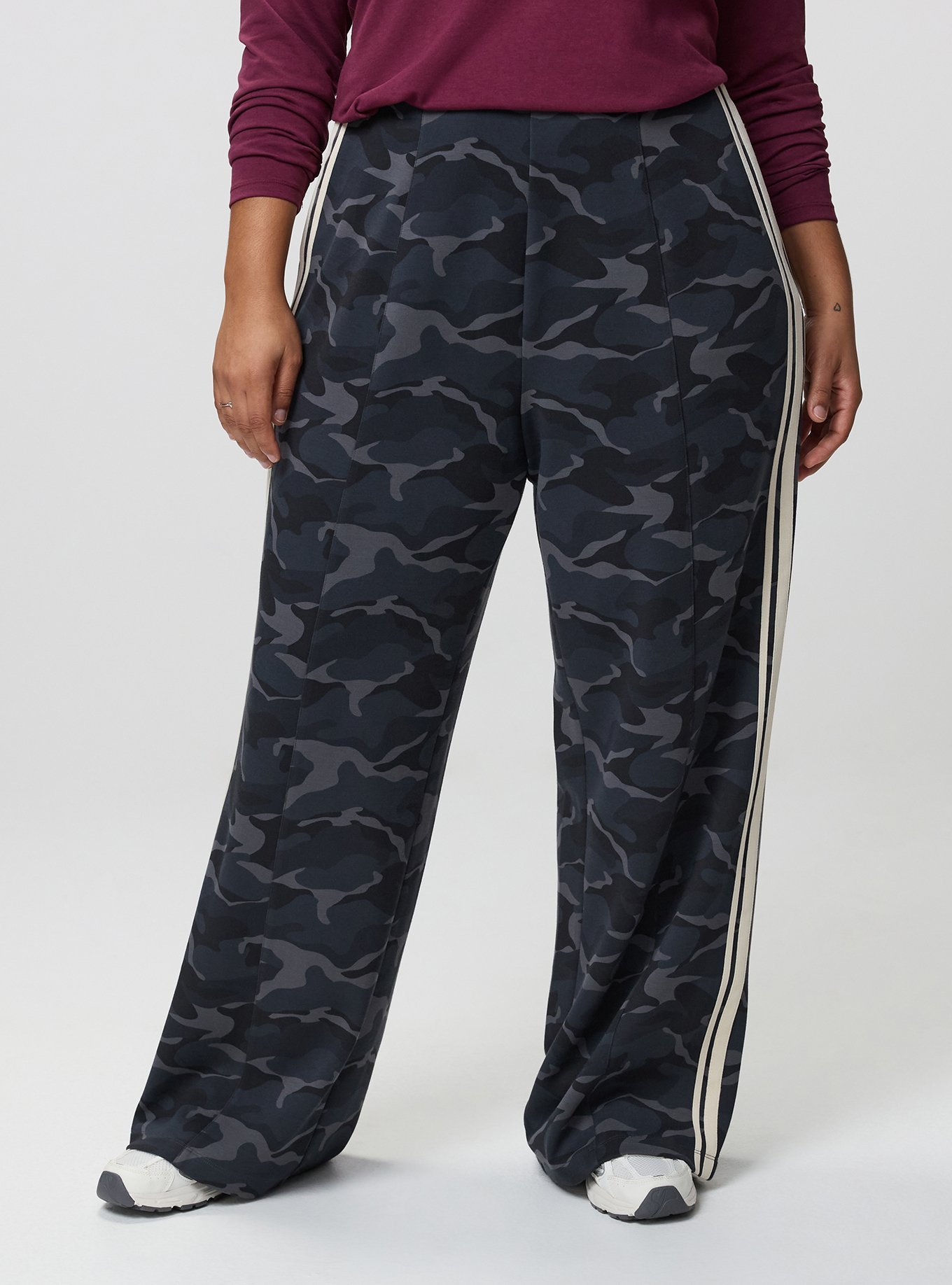 High-Rise Pull-On Track Pant, CAMO CADET GREY, alternate