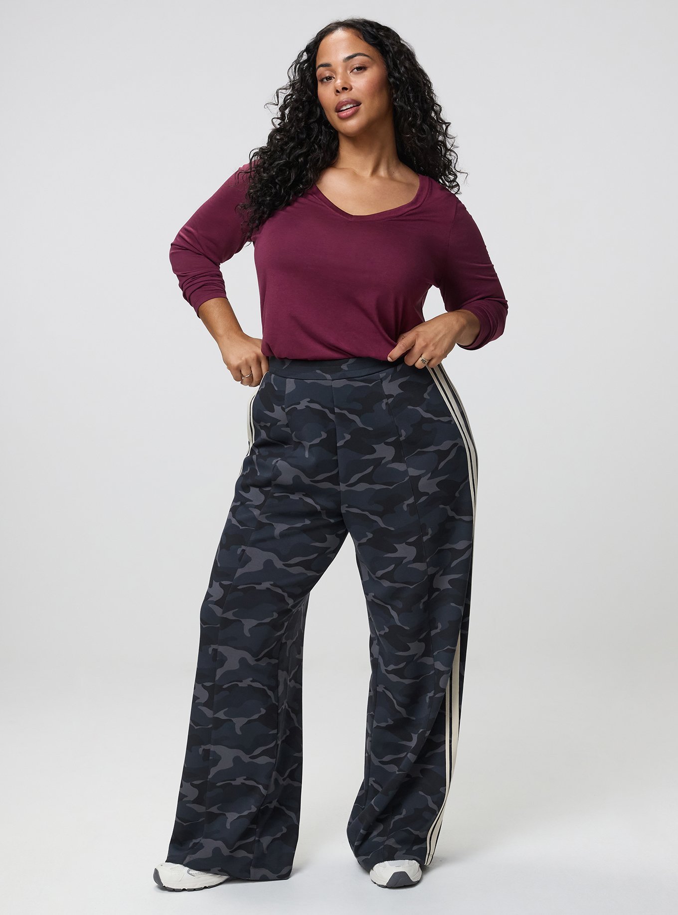 High-Rise Pull-On Track Pant, CAMO CADET GREY, hi-res
