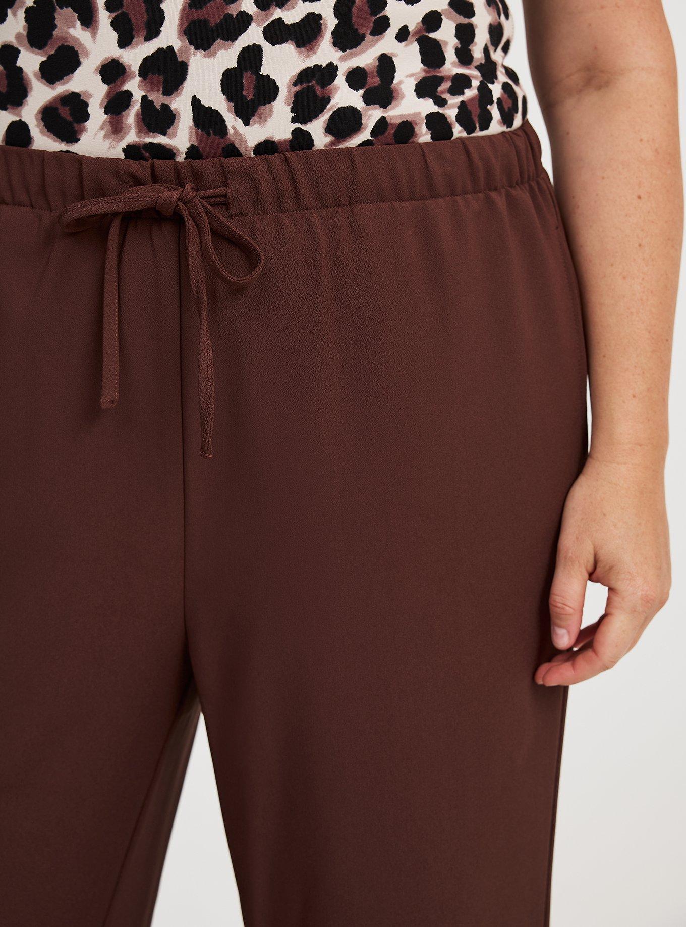 Wide Leg High-Rise Crepe Pant