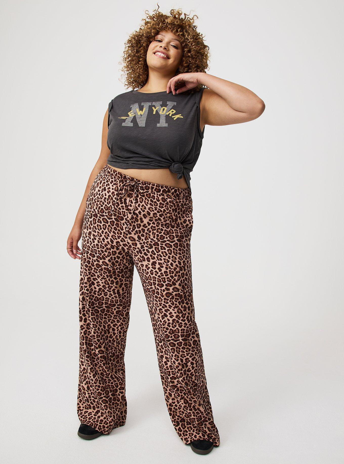 Wide Leg High-Rise Crepe Pant