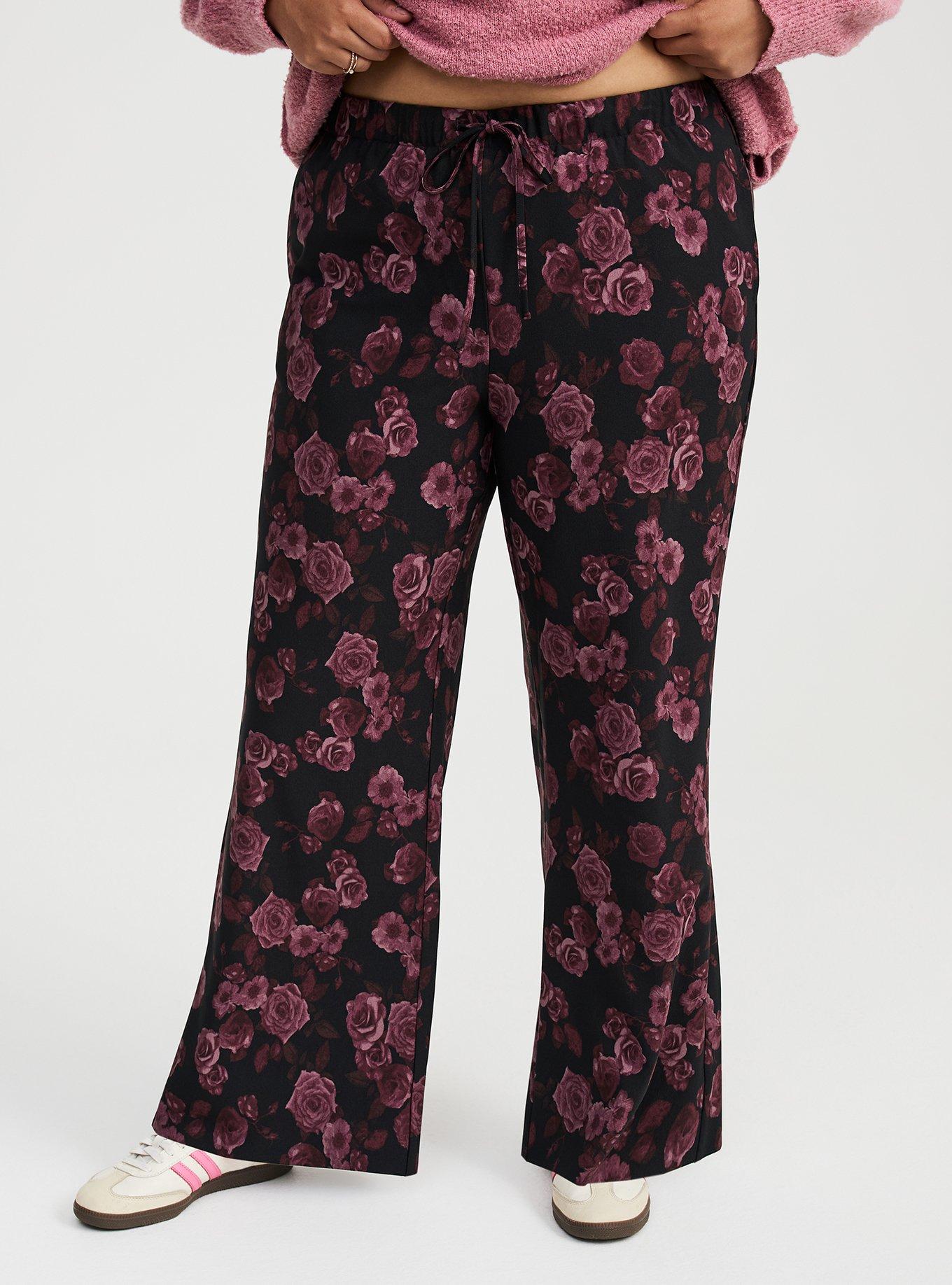 Wide Leg High-Rise Pull-On Crepe Pant