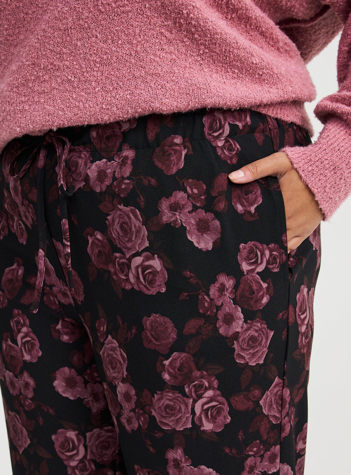 Wide Leg High-Rise Pull-On Crepe Pant