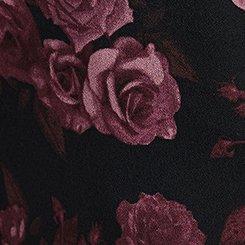 High-Rise Wide Leg Pull-On Crepe Pant, FADING ROSES FLORAL DEEP BLACK, swatch