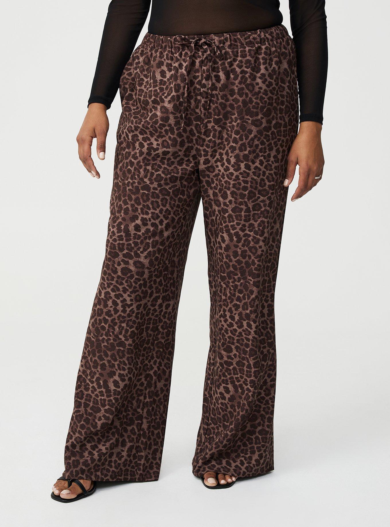 Wide Leg High-Rise Pull-On Crepe Pant