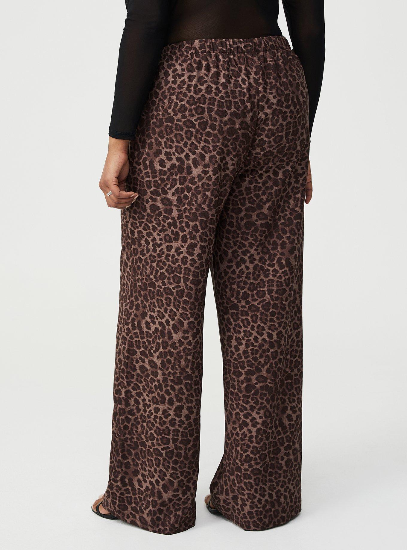 Wide Leg High-Rise Pull-On Crepe Pant