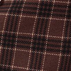 Studio High-Rise Wide Leg Pull-On Crepe Pant, LIZA PLAID BROWN, swatch