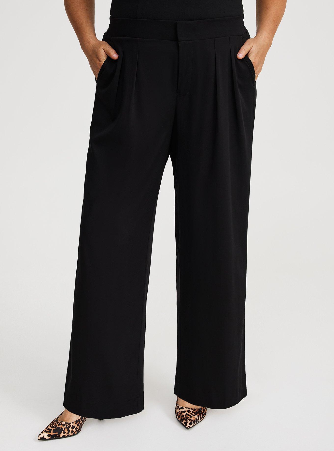 Wide-Leg Buckle-Back Pant