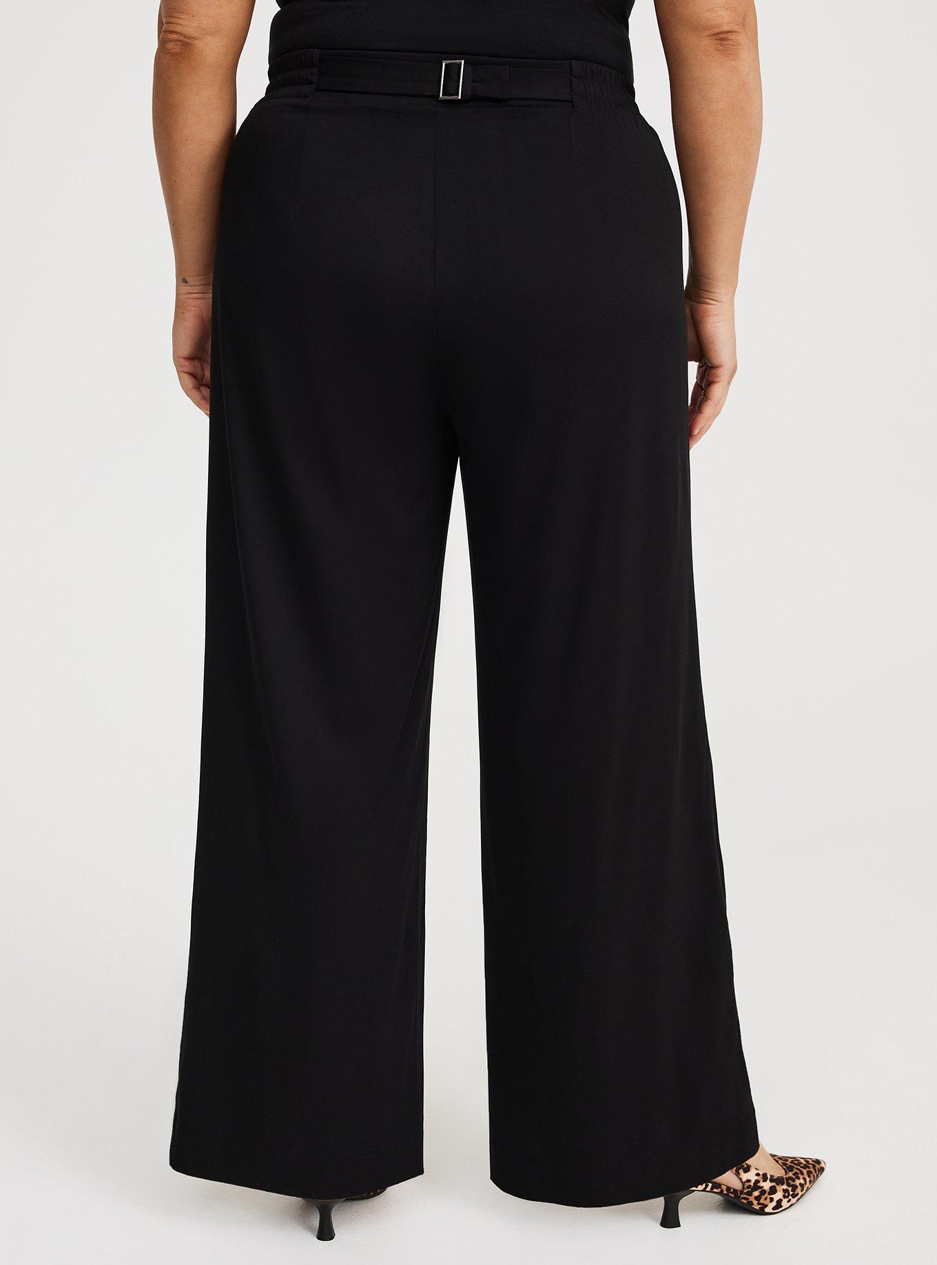 Wide-Leg Buckle-Back Pant