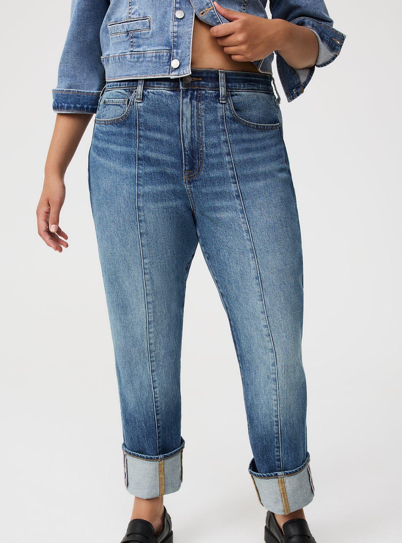 High-Rise Straight Cuffed Jean