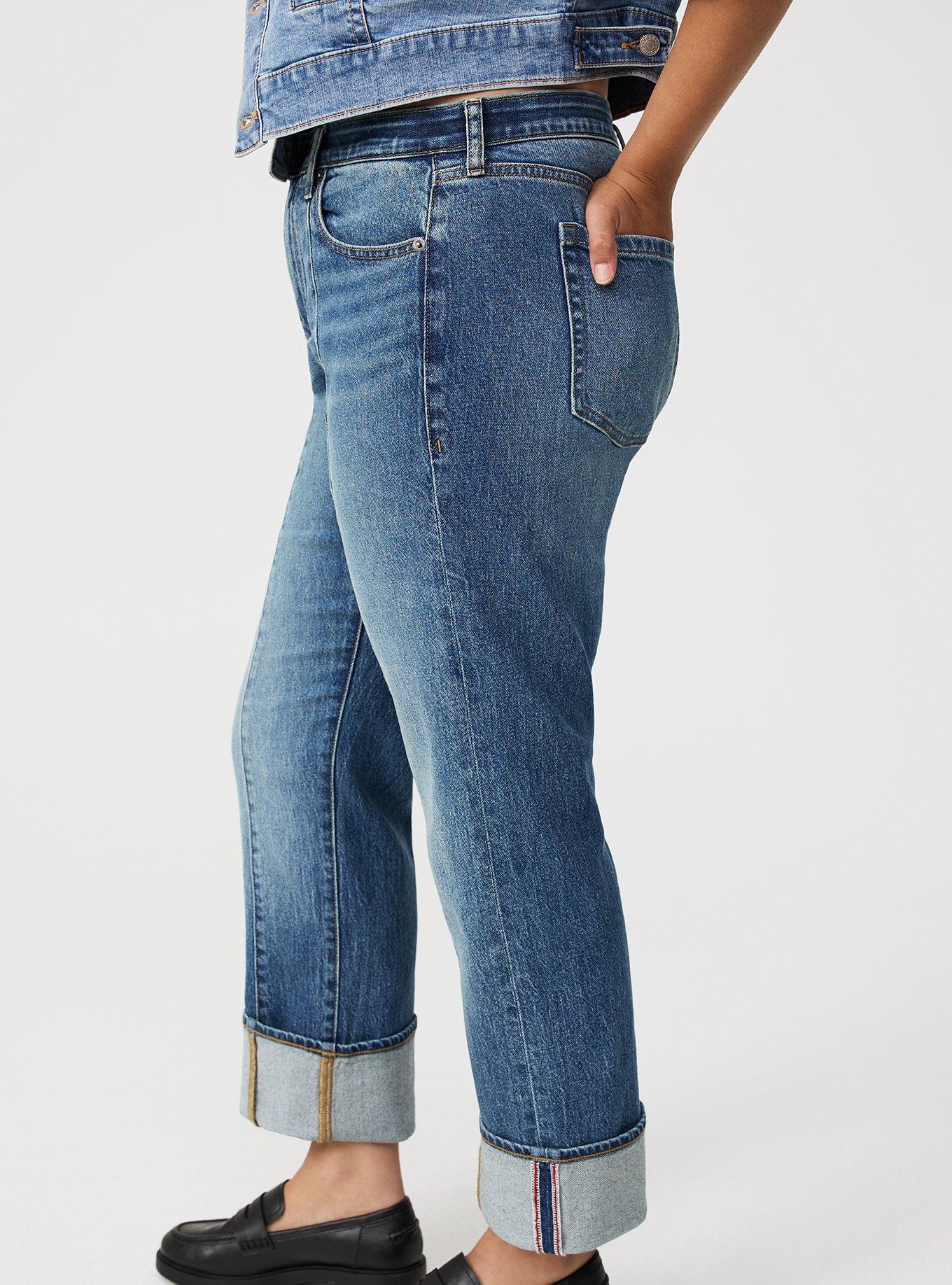 High-Rise Straight Cuffed Jean