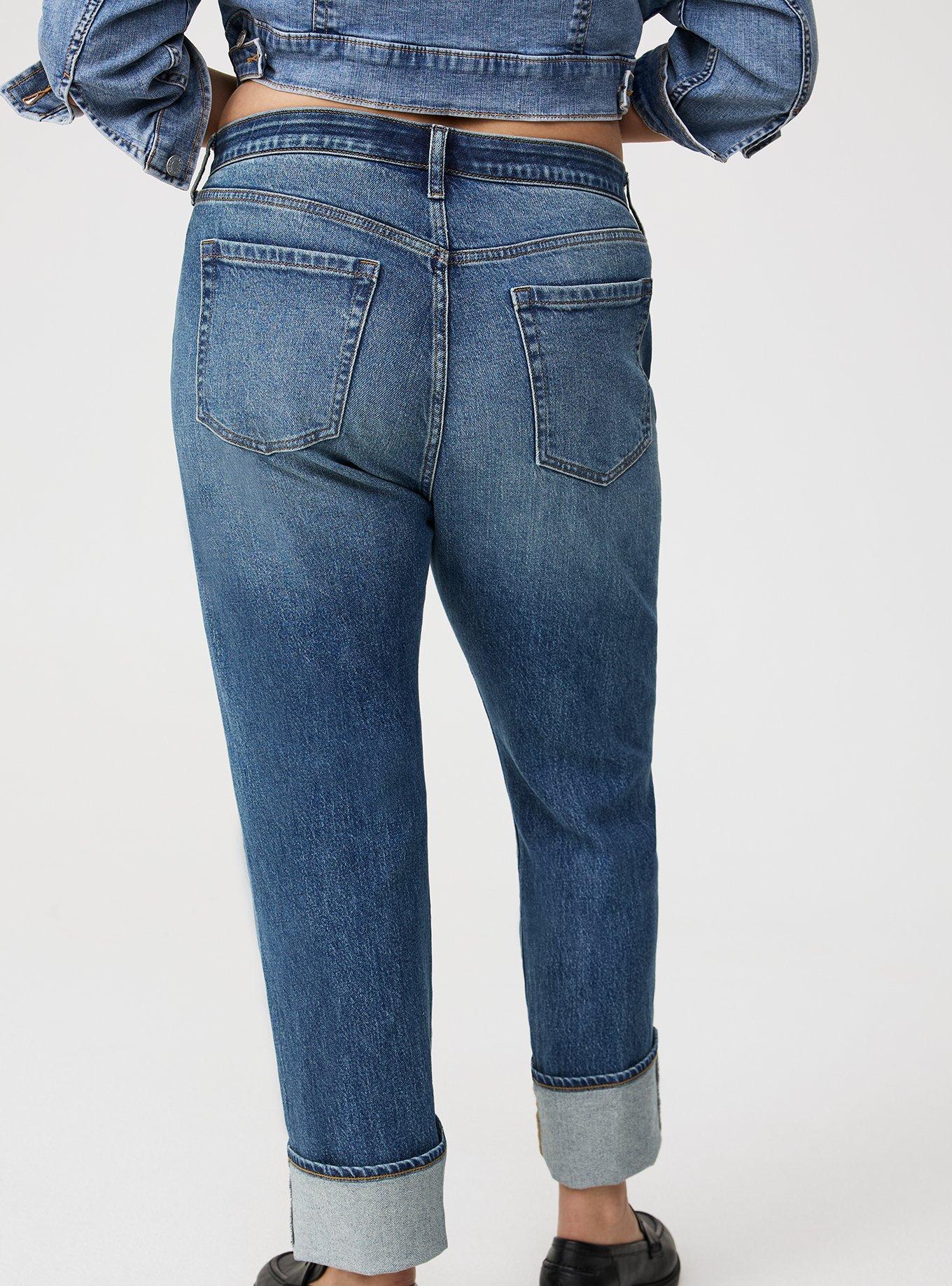 High-Rise Straight Cuffed Jean