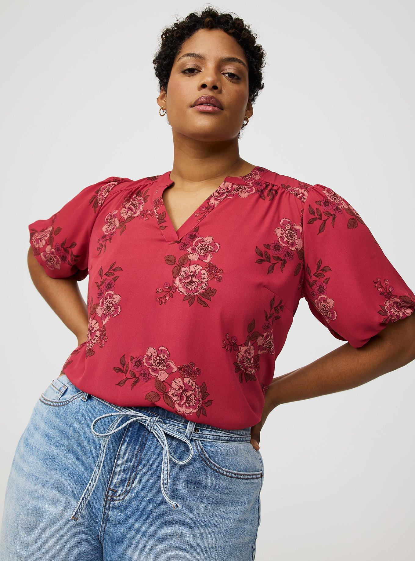 Harper Georgette Puff Sleeve Blouse