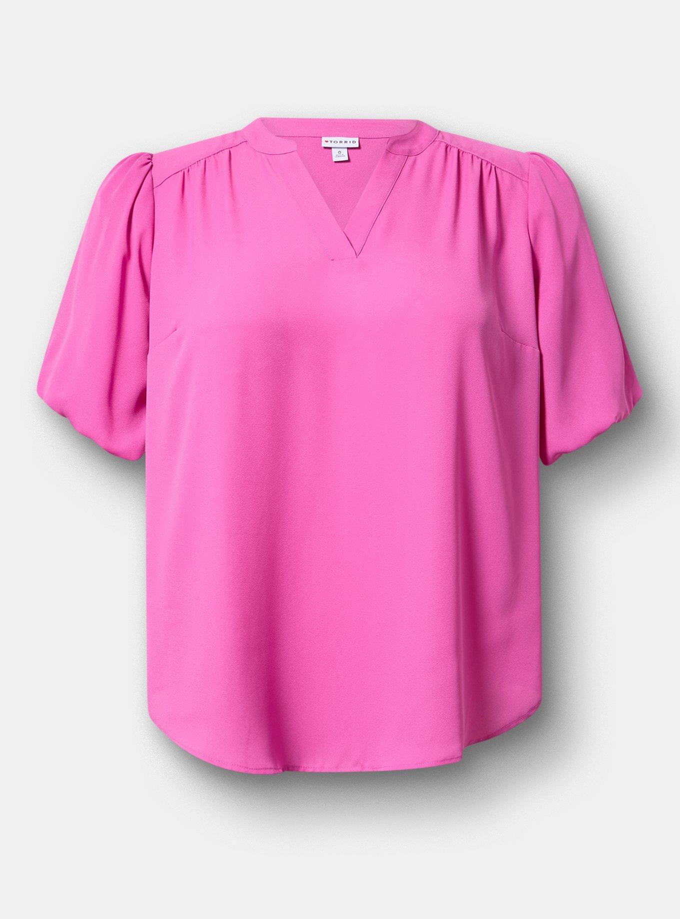 Harper Georgette Puff Sleeve Blouse, PURPLE ORCHID, hi-res