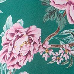 Harper Georgette Puff Sleeve Blouse, BRANCH GARDEN FLORAL GREEN, swatch