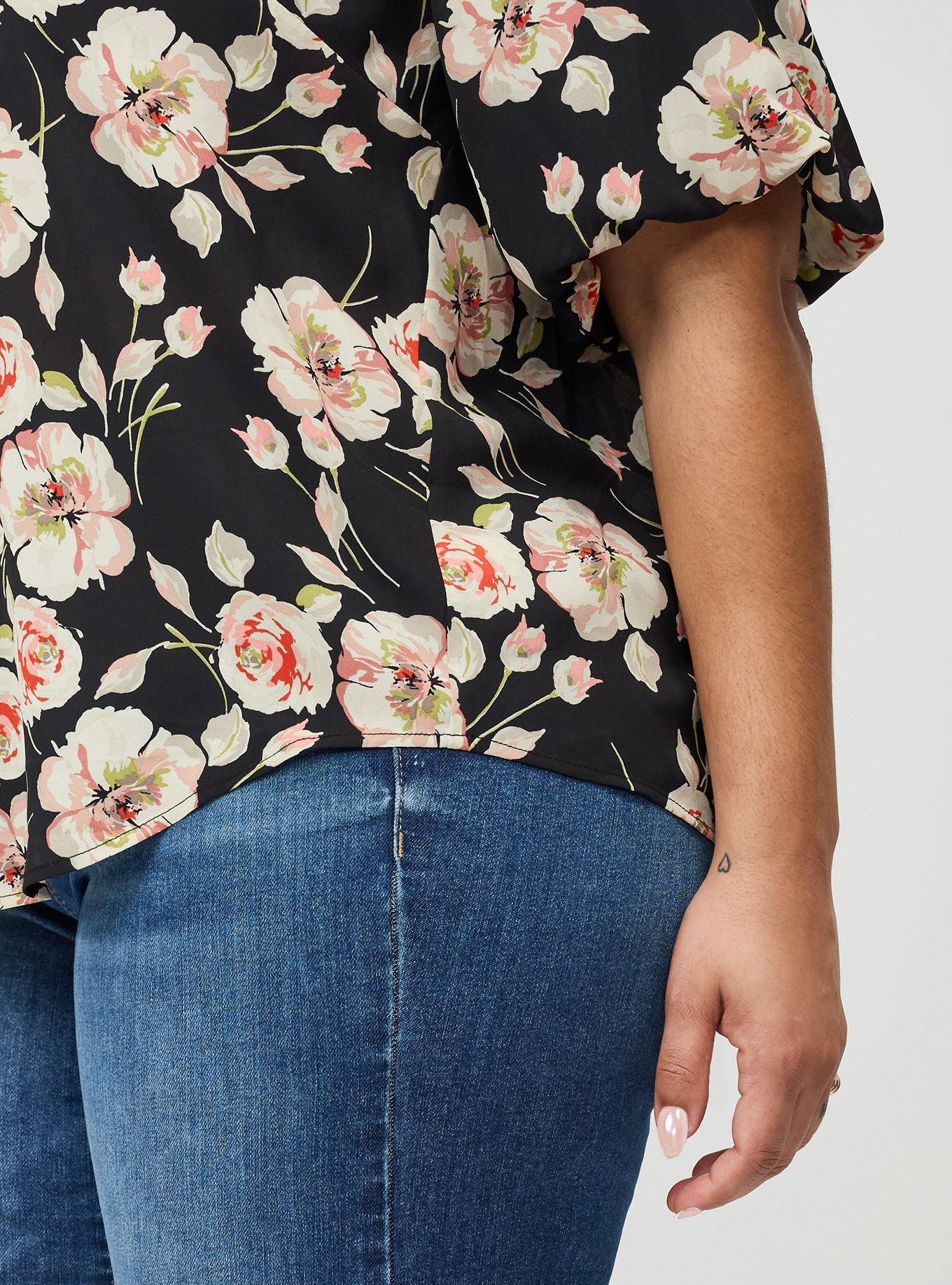 Harper Georgette Puff Sleeve Blouse, SHARON FLORAL MULTI, alternate