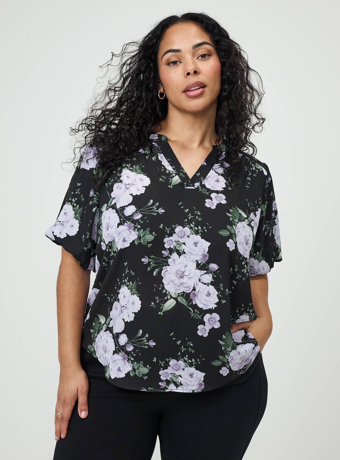 Plus Size - Harper Georgette Puff Sleeve Blouse - Torrid